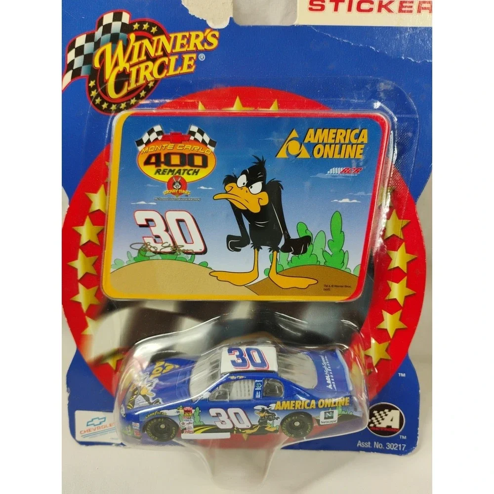 2002 NASCAR Winners Circle Jeff Green #30 Driver Sticker 1:64 Looney Tunes Daffy